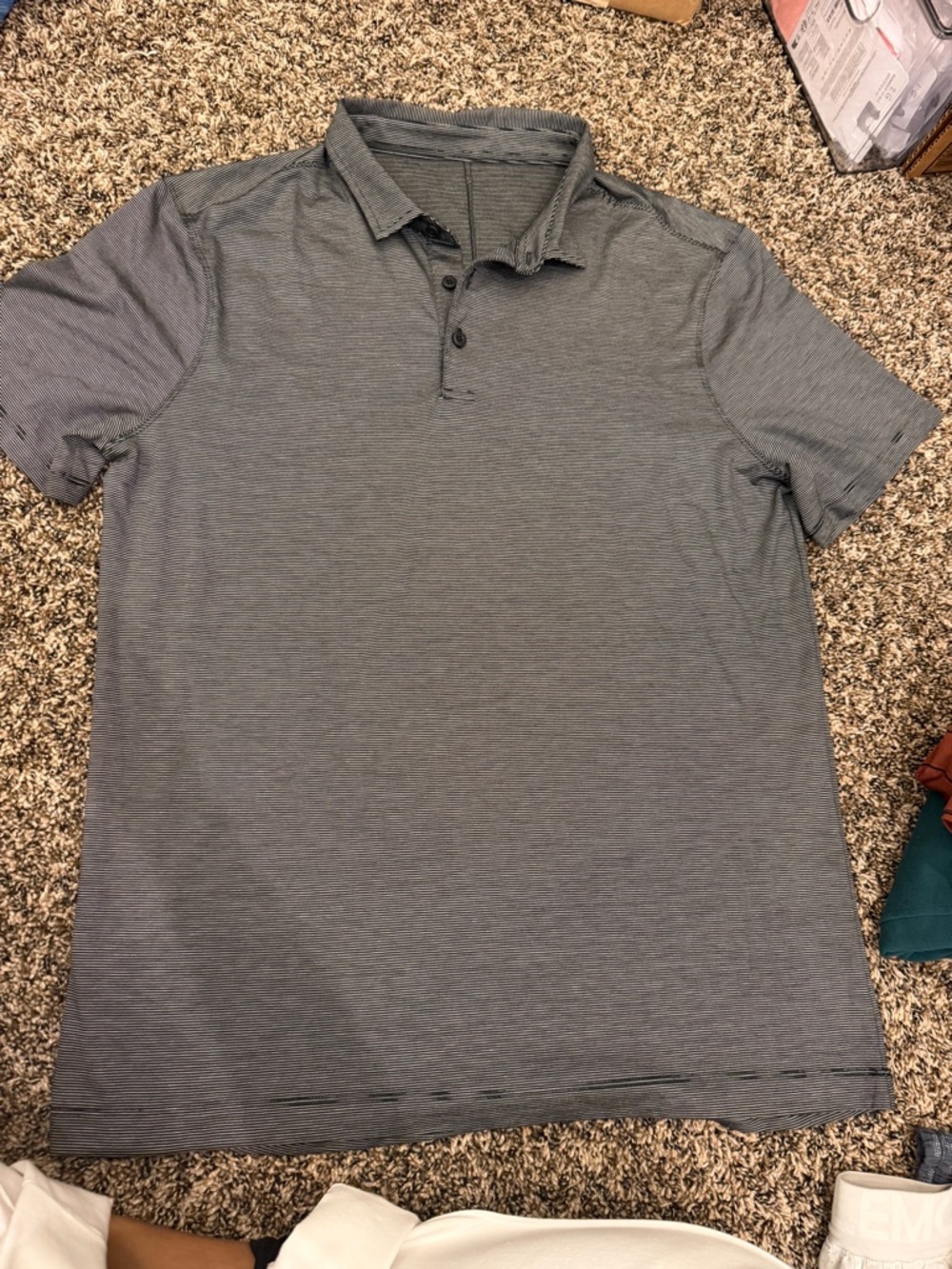 lululemon athletica Men's Heather Gray Performance Polo